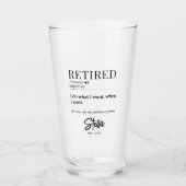 Verre Cadeau de retraite personnalisé - Définition à la  (Devant)