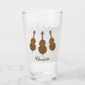 Verre Cadeau de violoncelle personnalisé (Devant)