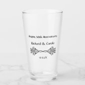 Verre Cadeau élégant personnalisé pour les 30 ans de mar (Devant)
