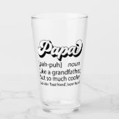 Verre Cadeau fête des pères, Retro Papa, Papa Définition (Devant)