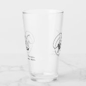 Verre Cadeau Garçon d'Honneur Monogramme Élégant Nom Dat (Gauche)