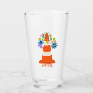 Verre Cadeau humoristique de Montréal cônes oranges vill