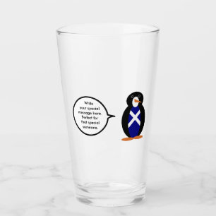 Verre Cadeau personnalisé Drapeau Écosse Faune Manchot