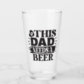 Verre Cadeau pour papa Beer Lover Fête des pères Cadeaux (Devant)