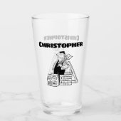 Verre Cadeau pour un Constructeur avec son Nom. Construc (Devant)