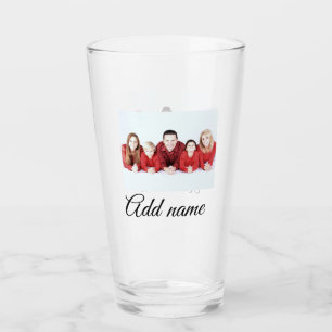 Verre cadeau simple minimal ajoutez la photo de votre ma