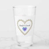 Verre Cadeau souvenir floral romantique pour les 8 ans d (Dos)