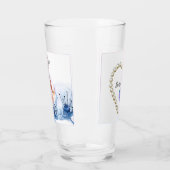 Verre Cadeau souvenir floral romantique pour les 8 ans d (Gauche)