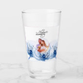 Verre Cadeau souvenir floral romantique pour les 8 ans d (Devant)