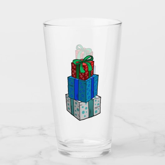 Verre Cadeaux de Noël (Devant)