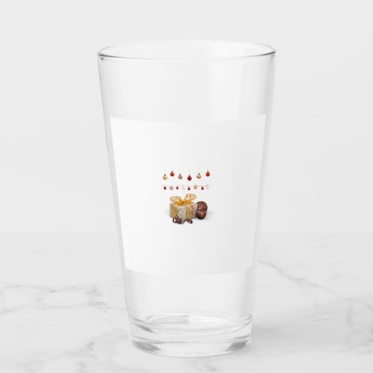 Verre Cadeaux et Boules (Devant)
