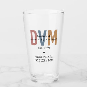 Verre Cadeaux personnalisés DVM Docteur en médecine vété