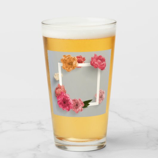Verre Cadre de fleurs (Devant (rempli))