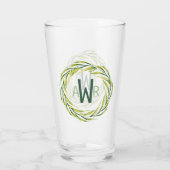 Verre Cadre de verdure à l'aquarelle Monogramme ID667 (Dos)
