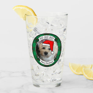 Verre Cadres photo Noël 2 personnalisés Rouge et Vert Pl