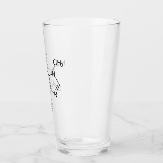 Verre Caféine Molécule Chimie Café Atomes (Gauche)