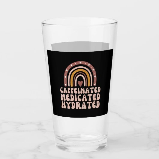 Verre Caffeiné Médicament Hydraté Funny Infirmière Ensei (Devant)