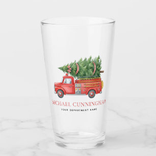 Verre Camion de pompiers de Noël moderne personnalisé