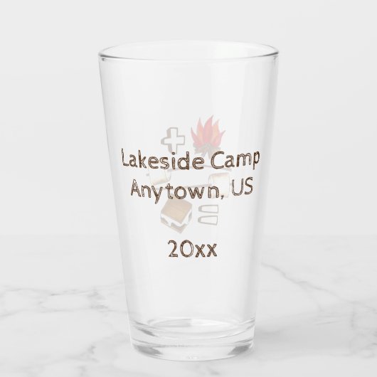 Verre Camp d'été des feux de camp S'mores de Marshmallow (Dos)