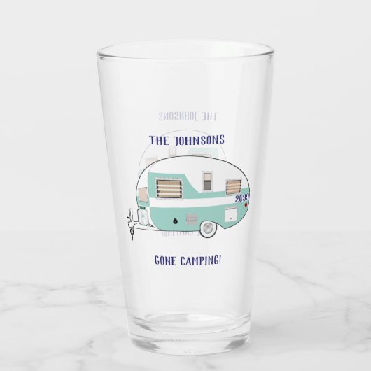 Verre Camping caravane remorque camping-car bière pinte (Dos)