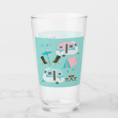 Verre Camping Rétro Caravan Tente Cute (Devant)