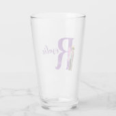 Verre Camping violet Shimmer Illustré Lettre R (Dos)