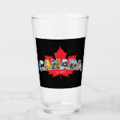 Verre "Canada Est. 1867" Avec Graphique Feuille D'Érable (Devant)