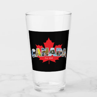 Verre "Canada Est. 1867" Avec Graphique Feuille D'Érable