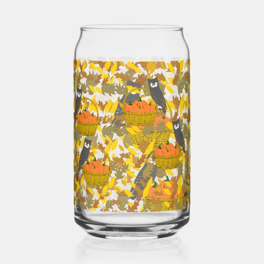 Verre Canette Citrouilles d'Automne  (Recto)