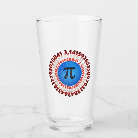 Verre Capitaine Pi Superhero Shield Nerdy Math Pi Day (Devant)
