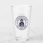Verre Capitaine Votre Nom Vieux Scruff Emblem Tumbler Gl (Dos)