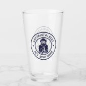 Verre Capitaine Votre Nom Vieux Scruff Emblem Tumbler Gl (Devant)