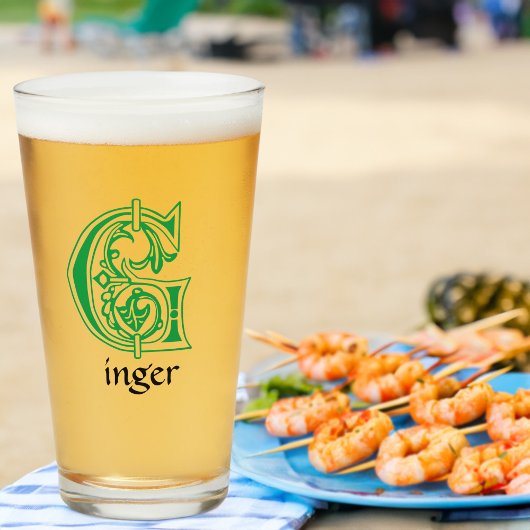 Verre Capitale décorative botanique médiévale G