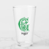 Verre Capitale décorative botanique médiévale G (Devant)