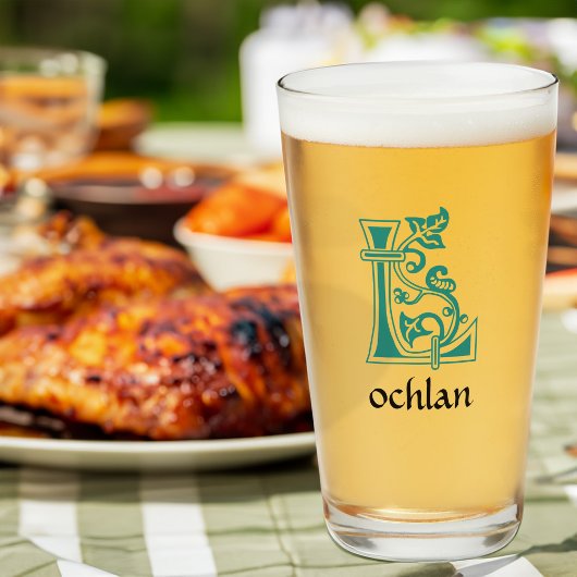 Verre Capitale décorative botanique médiévale L