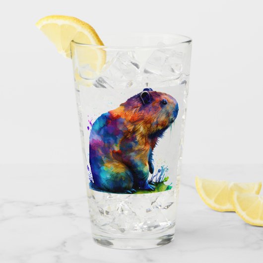 Verre Capybara Tumbler Wrap Sublimation Designs (Devant glace)