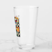 Verre Caractères LOONEY TUNES™ sur Checker noir et blanc (Gauche)