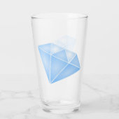 Verre Carat diamant bleu brillant (Dos)