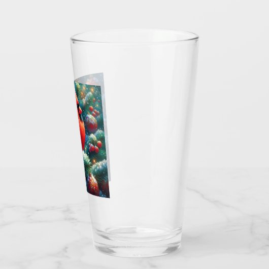 Verre Cardinal de Noël/hiver (Gauche)