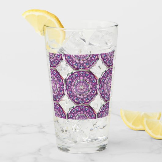 Verre Cardinal rouge Rosace (Devant glace)