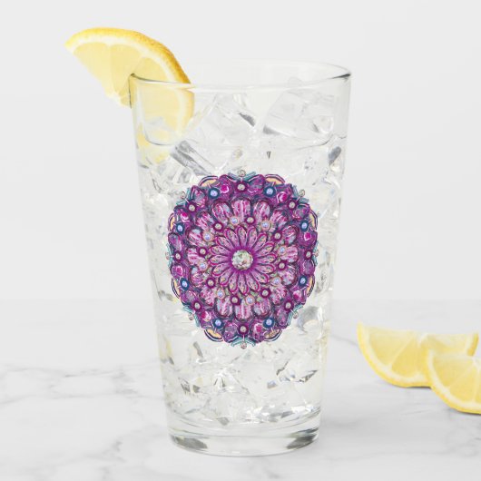 Verre Cardinal rouge Rosace (Devant glace)