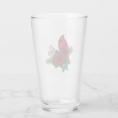 Verre Cardinaux rouges sur décoration de Noël (Dos)