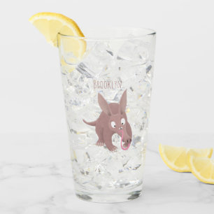Verre Caricature amusante de Aardvark
