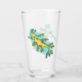 Verre Caricature amusante de dragon de mer feuillu (Dos)