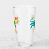 Verre Caricature amusante du coq à rames (Gauche)