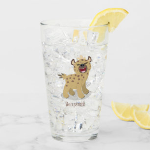 Verre Caricature amusante hyena riant illustration
