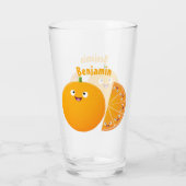 Verre Caricature d'agrumes d'orange (Dos)