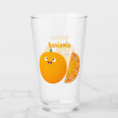 Verre Caricature d'agrumes d'orange (Devant)