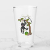 Verre Caricature de bébé gorille joyeux (Devant)