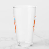 Verre Caricature de bulles d'hippocampe orange (Gauche)